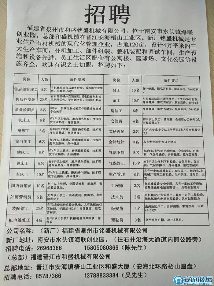 宁海梅林招聘信息发布